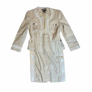 Chic Cream Skirt Suit Set